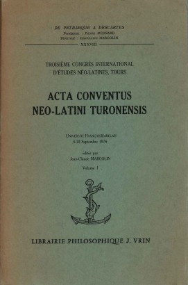 Acta conventus Neo-latini Turonensis