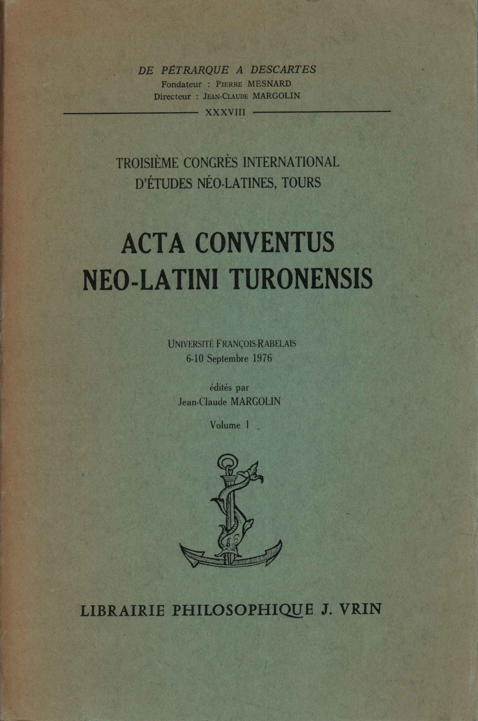 Acta conventus neolatino Turonensis