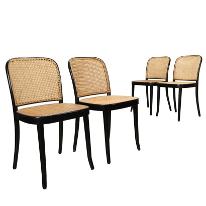 Chaises en paille de Vienne des années 60-70
