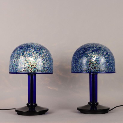 Vintage Table Lamp Vistosi Murano Glass Design 1980s