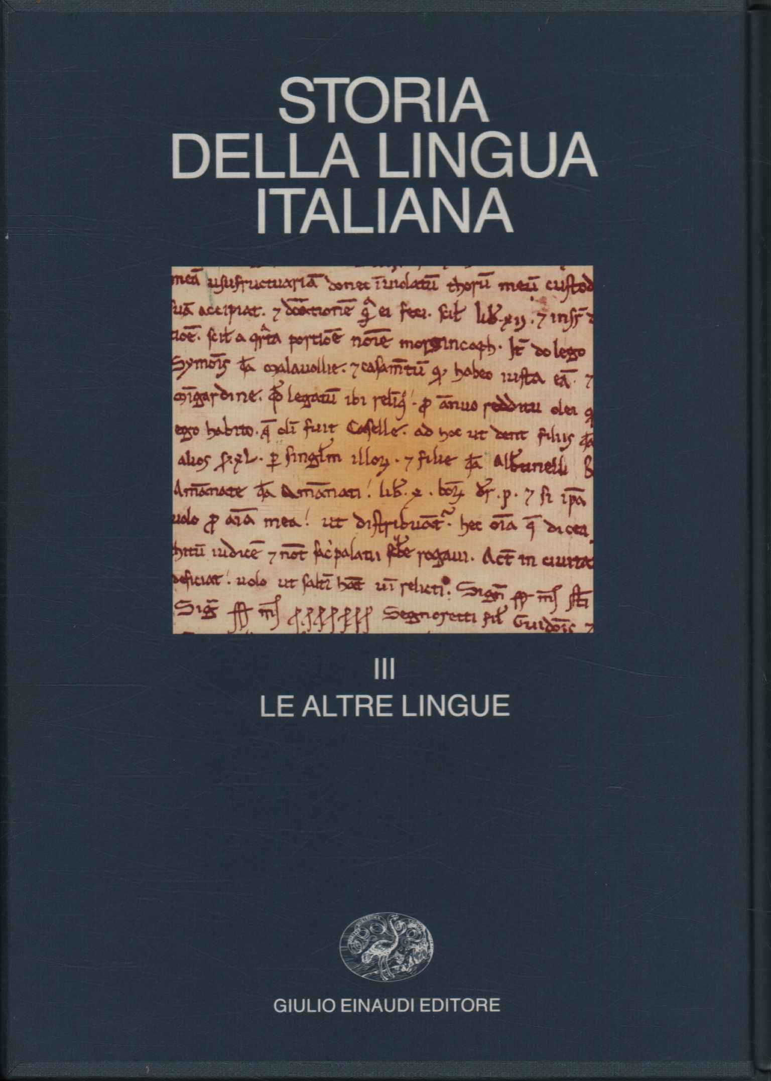 Historia de la lengua italiana (volumen III)