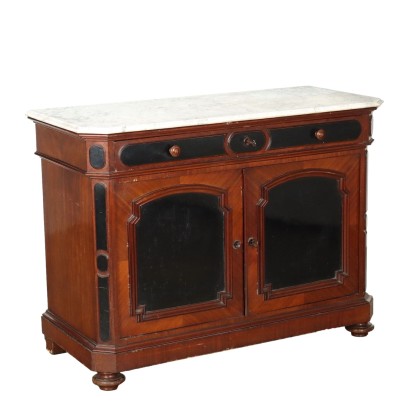 Antique Cupboard Umbertino Mahogany Poplar XIX Century