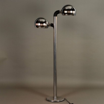 Vintage Floor Lamp Space Age Design Metal Italy 1970s