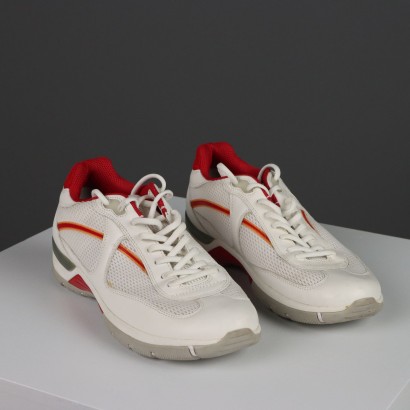 Sneakers Prada Cuir Tissu Linea Rossa N. 41,5 Second Hand Italie