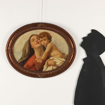 Peinture de la Vierge à l'Enfant