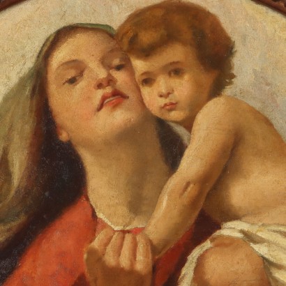 Peinture de la Vierge à l'Enfant