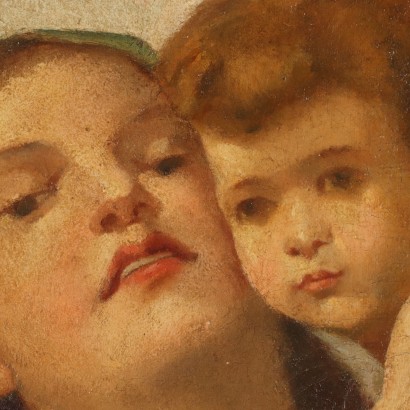 Peinture de la Vierge à l'Enfant