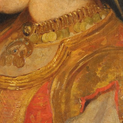 Peinture Jeune femme au perroquet