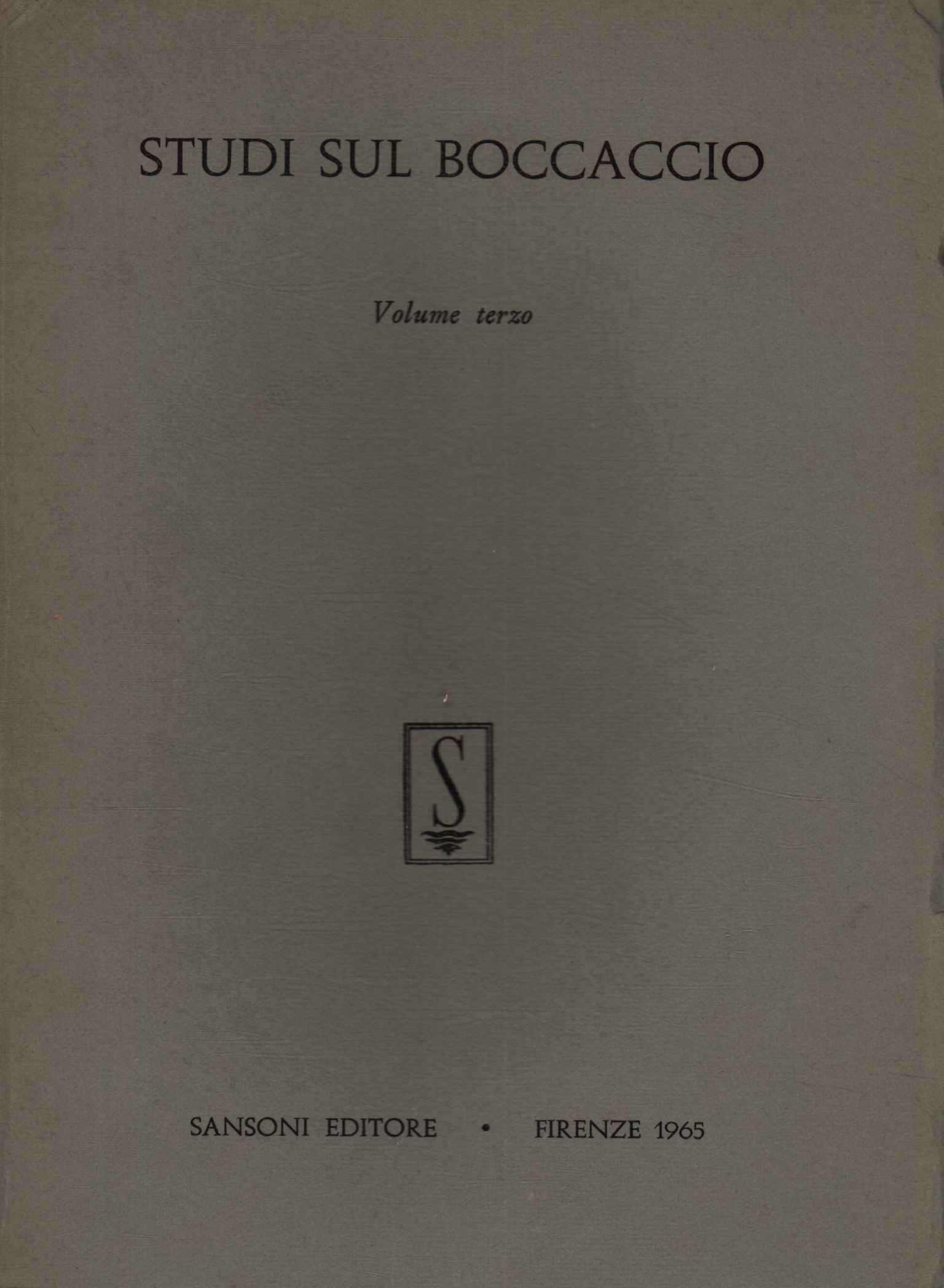 Estudios sobre Boccaccio (Volumen III)