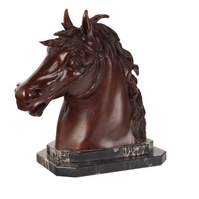 Bronze Horse Head F.G. Ruocco Naples
