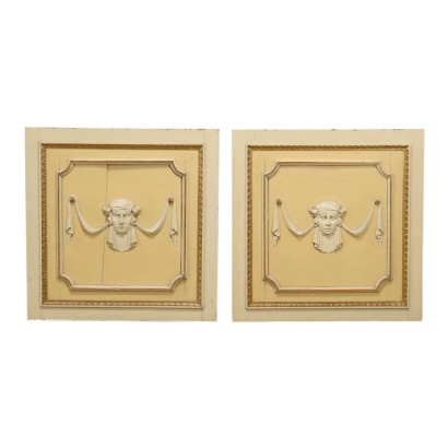 Paire de panneaux décorés néoclassiques