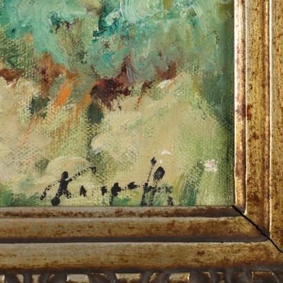 Peinture d'Ivan Karpoff, Paysage avec personnages, Ivan Karpoff, Ivan Karpoff, Ivan Karpoff