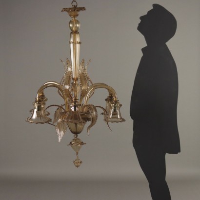 Lampadario,Lampadario in Vetro Soffiato Veneziano