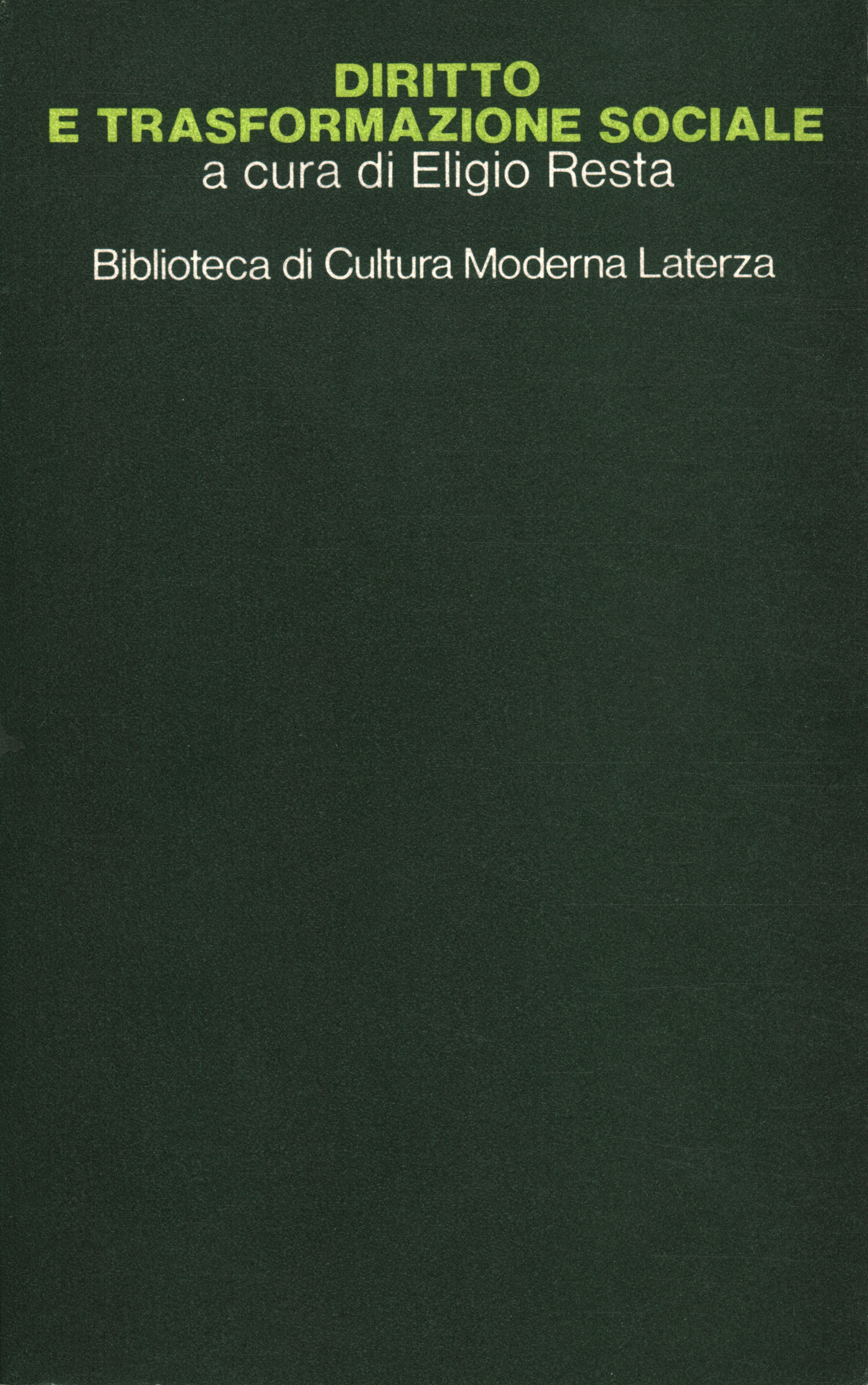 Diritto e trasformazione sociale