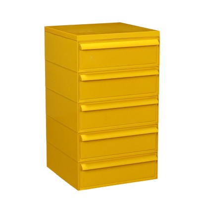 Cassettiera gialla '4601 3-5' di Simon Fussell per Kartell