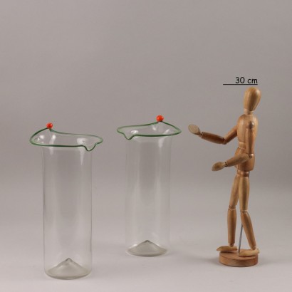 Pair of Venini Glass Vases