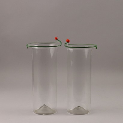 Pair of Venini Glass Vases