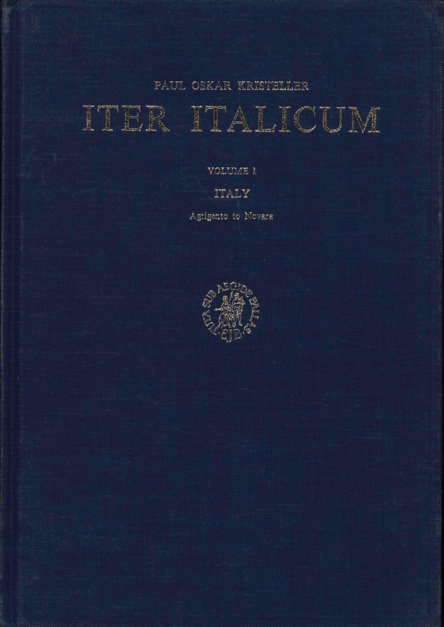 Iter Italicum (Volume I). Italy Agrigent