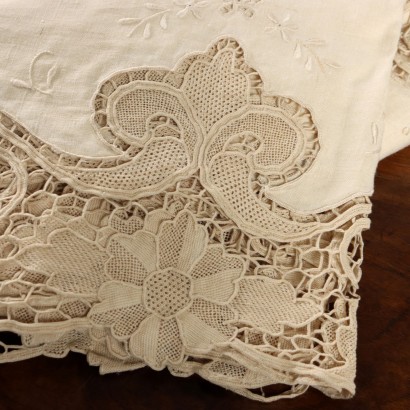 Abbigliamento - Bianco - Prima,Tovaglia in Lino Con 12 Tovaglioli