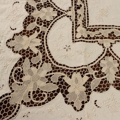 Abbigliamento - Bianco - Prima,Tovaglia in Lino Con 12 Tovaglioli