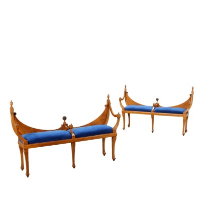 Par de bancos estilo Biedermeier
