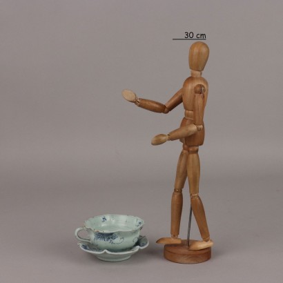 Tazza con Piattino in Maiolica Cantagall
