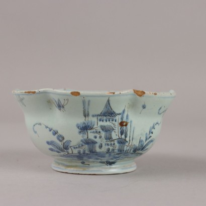 Tazza con Piattino in Maiolica Cantagall