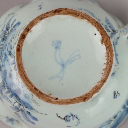 Tazza con Piattino in Maiolica Cantagall