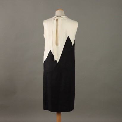 Pierre Cardin Abito Vintage Bianco e N