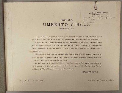 Impresa Umberto Girola 1922-1932-X