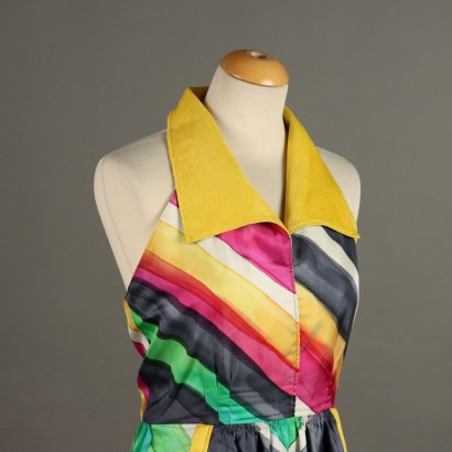Abito Vintage in Seta Multicolore
