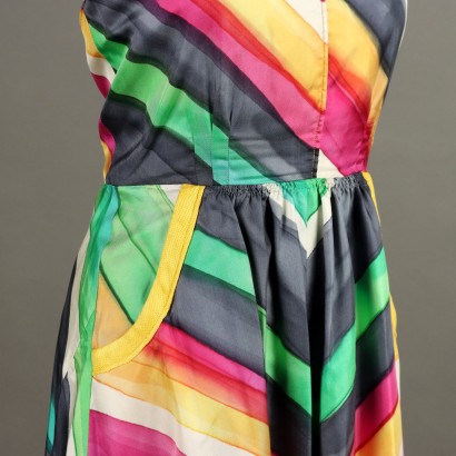 Abito Vintage in Seta Multicolore