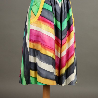 Abito Vintage in Seta Multicolore