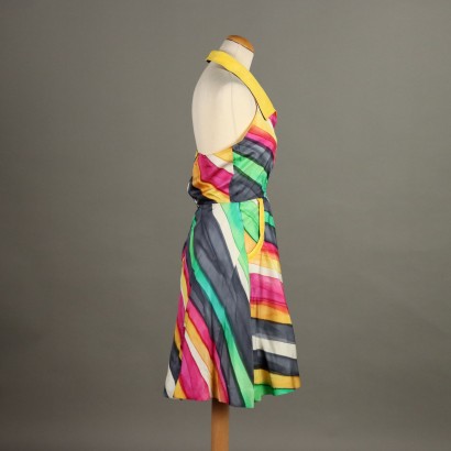 Abito Vintage in Seta Multicolore