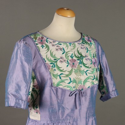 Vintage Seidenkleid Flieder