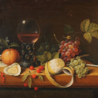 Peinture Nature morte aux fruits et au gobelet, Nature morte aux fruits et au gobelet