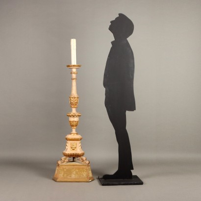 torch holder, carved candelabra