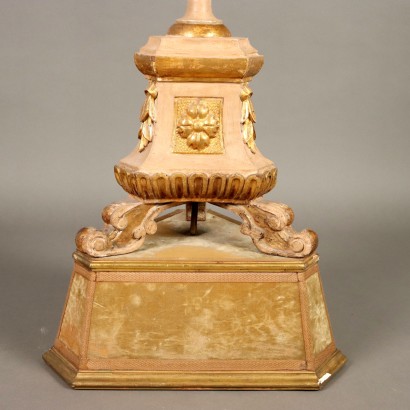 torch holder, carved candelabra