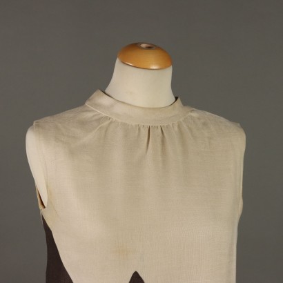 Pierre Cardin Abito Vintage Beige e Ma