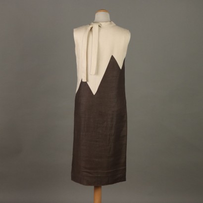 Pierre Cardin Abito Vintage Beige e Ma