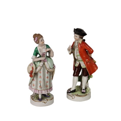Pair of Porcelain Figurines Volkstedt-Rudolstadt Manufactory
