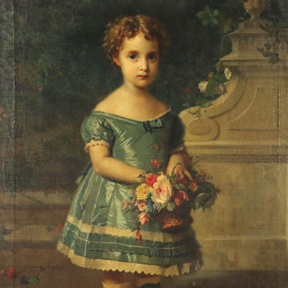 Painting Portrait of a Little Girl 1876,Painting Portrait of a Little Girl 1876,Painting Portrait of a Little Girl 1876