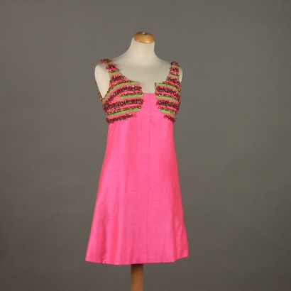 Abito Vintage Fucsia con Paillettes