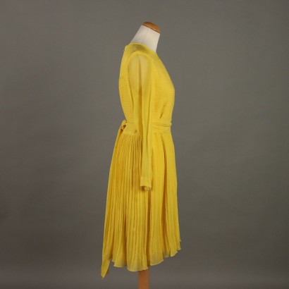 Abito Vintage in Seta Gialla
