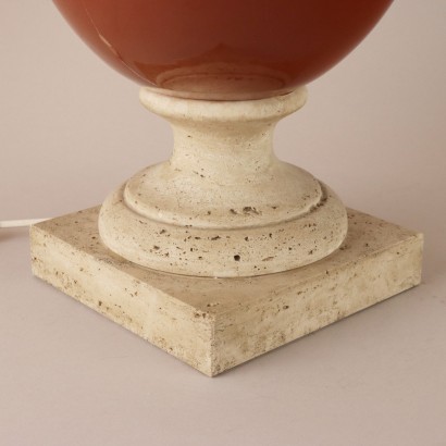 Lampada in Travertino e Ceramica