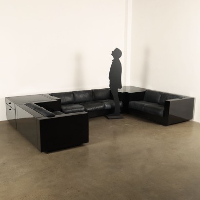 Divano (3 moduli sedute con tavolo e%2,Set di Sedute 'Saratoga0apostroph,Massimo Vignelli,Massimo Vignelli,Massimo Vignelli,Massimo Vignelli,Massimo Vignelli,Massimo Vignelli,Massimo Vignelli,Massimo Vignelli