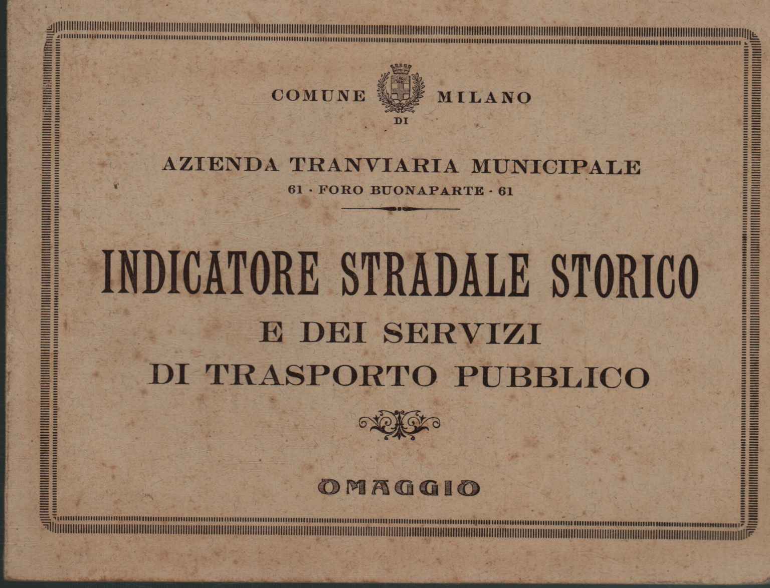 Indicatore stradale storico e dei serviz