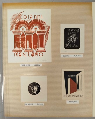 Lotto di 108 Ex-Libris italiani ed eur