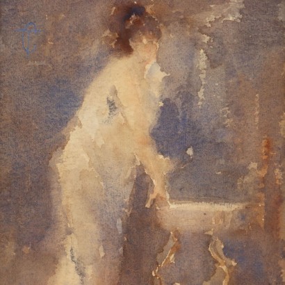 Watercolor, Painting by Tranquillo Cremona, Female figure, Tranquillo Cremona, Tranquillo Cremona, Tranquillo Cremona