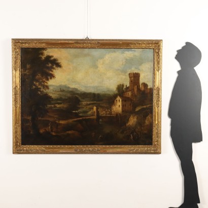 Dipinto Paesaggio con Torrente Mulino e,Paesaggio con torrente mulino e figure,Dipinto Paesaggio con Torrente Mulino e%,Paesaggio con torrente mulino e figure,Dipinto Paesaggio con Torrente Mulino e%,Paesaggio con torrente mulino e figure